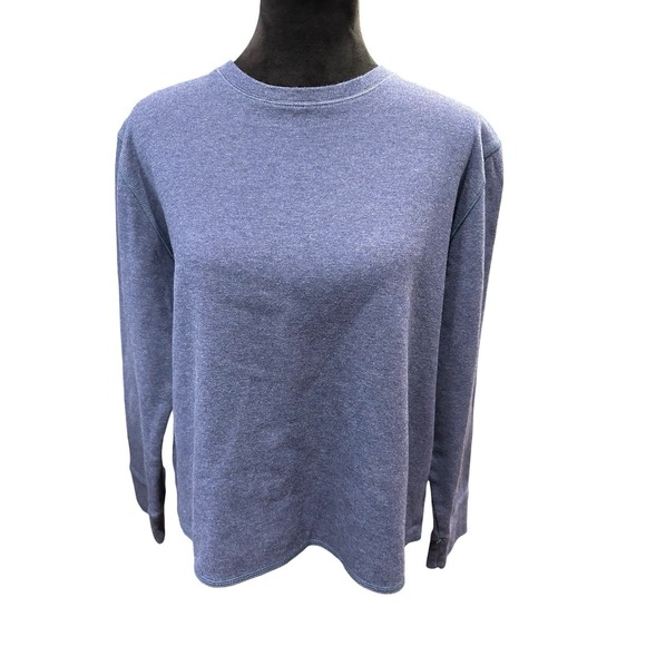 The Unbranded Brand Tops - Orton Brothers Co Womens Long Sleeve Henley Size M Blue Gorpcore Hiking Outdoor